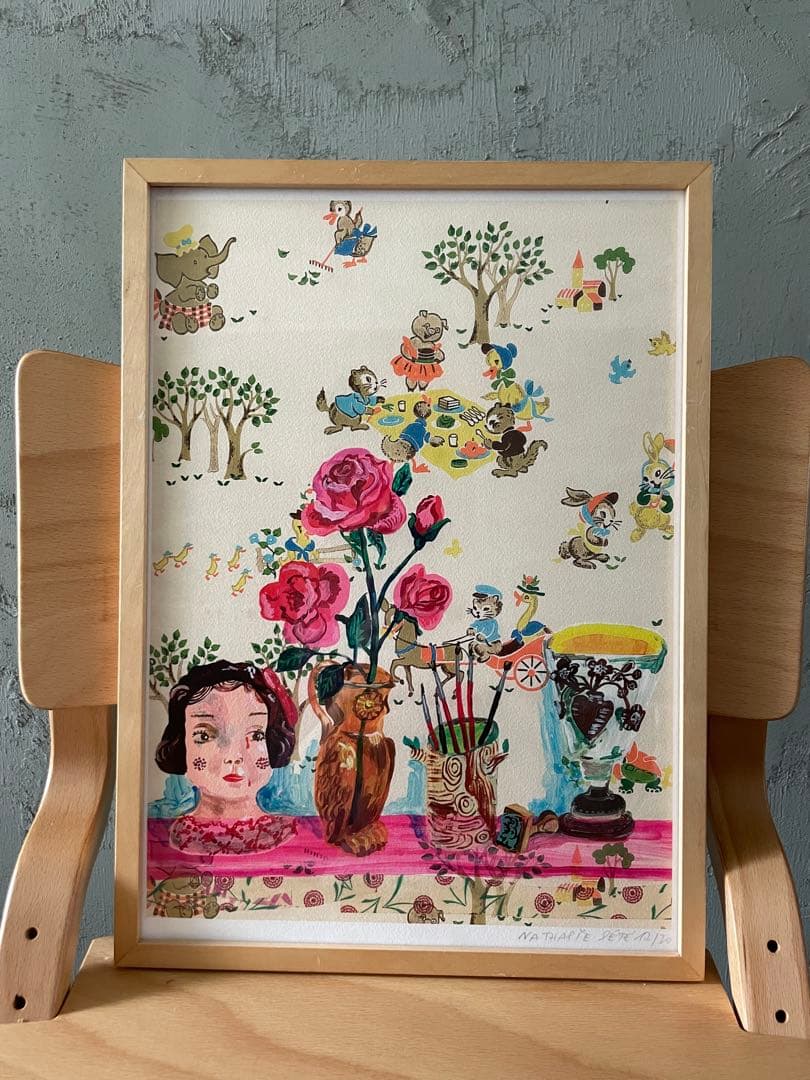 ナタリーレテ　リトグラフ　直筆サイン入り