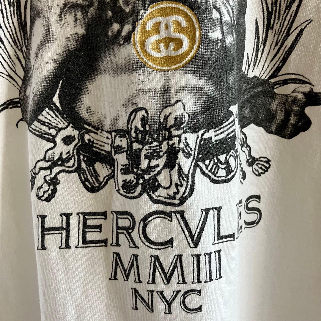美品 90's USA製 オールドステューシー ヘラクレス 両面ロゴtシャツ