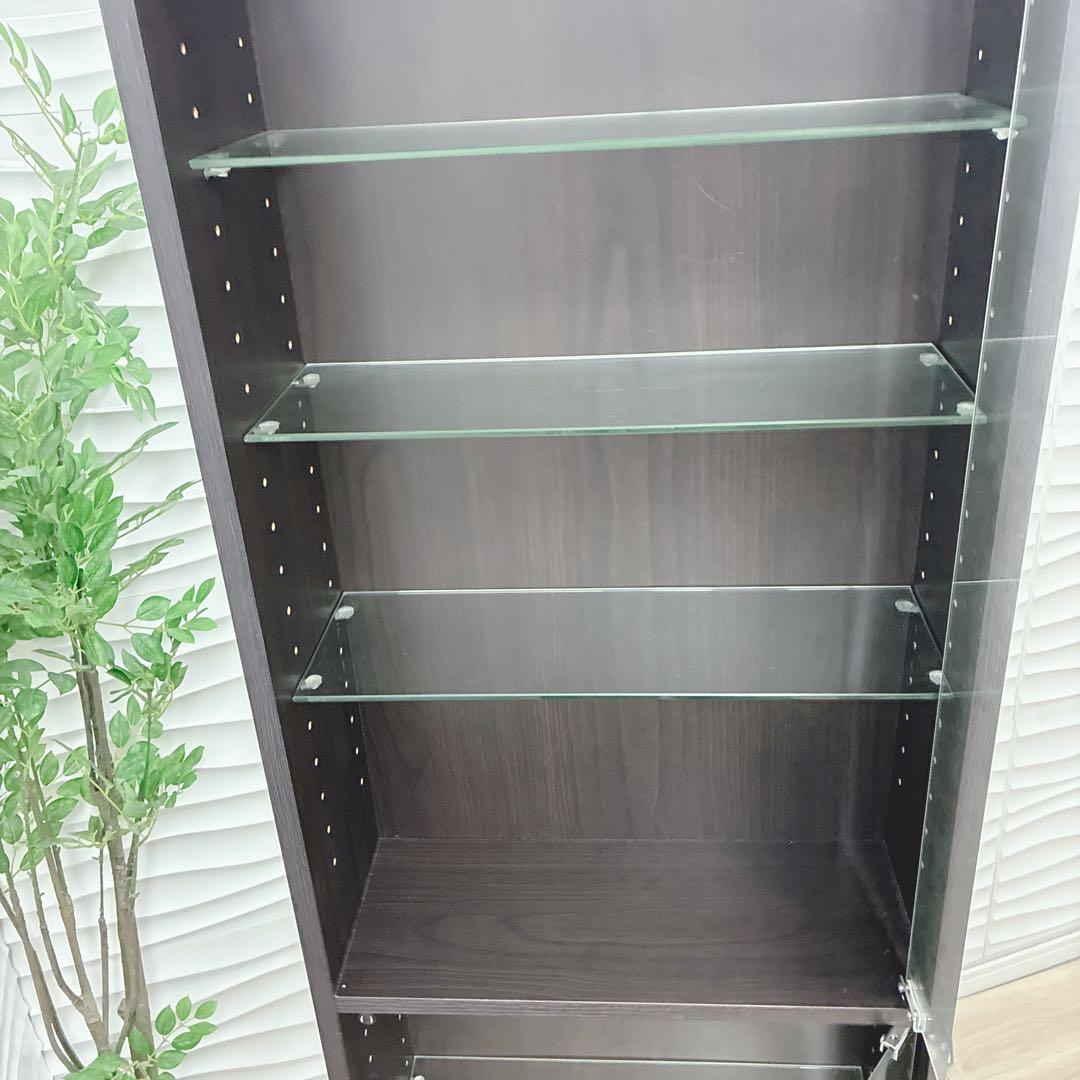 ③大阪府 神戸市 配達料無料！◇不二貿易◇ガラスコレクションケース◇ハイタイプ