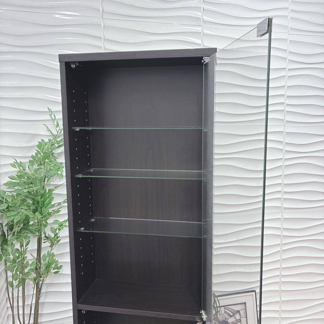 ③大阪府 神戸市 配達料無料！◇不二貿易◇ガラスコレクションケース◇ハイタイプ