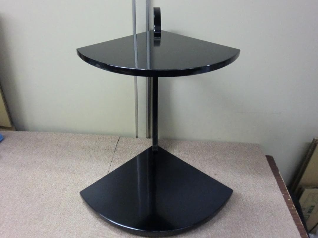 【中古品】茶道具 末廣棚　千家 裏千家 棚物 檜扇 漆器 塗り物