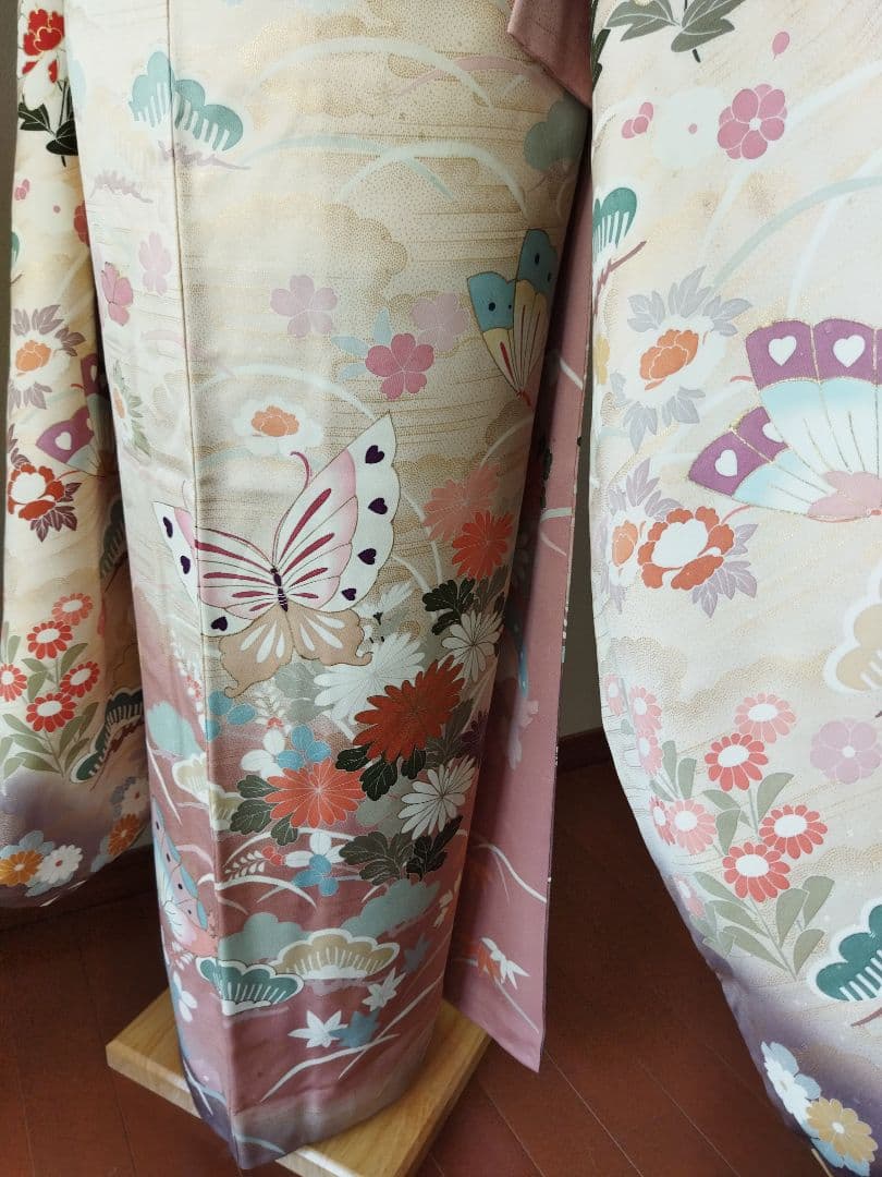 TAO様　432.可愛いくすみピンク　振袖7点セット 正絹　フルセット　成人式