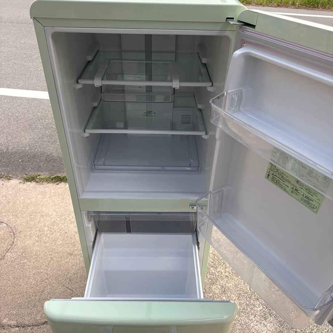 レトロデザイン eangle 2ドア 冷蔵庫 ANG-RE151-A1