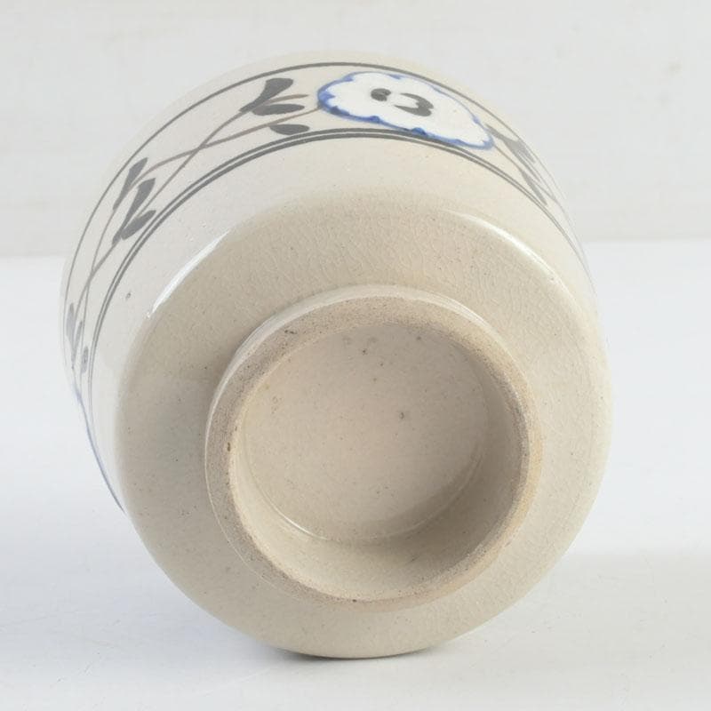 和食器　茶懐石　粟田焼　染付　仁清写菊唐草文　向付　十客　時代箱　V　9296