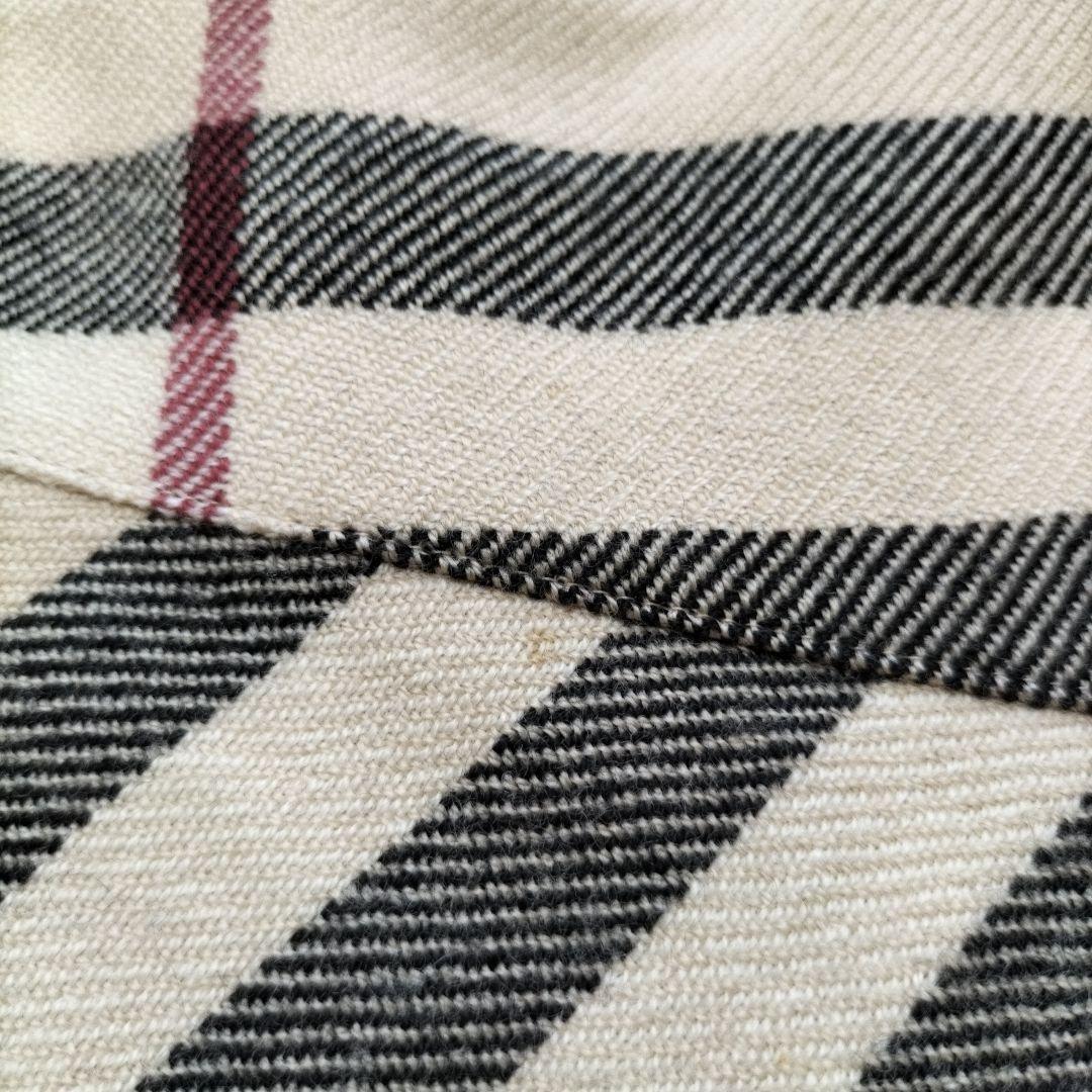 バーバリーロンドン　メガチェック　アシンメトリー ウールスカート ベージュ 40