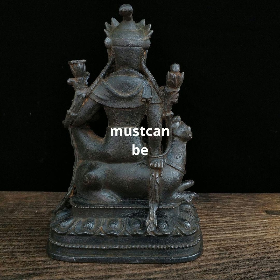 鉄器 仏像 文殊菩薩 茶室 仏堂 書斎 工芸品 置物