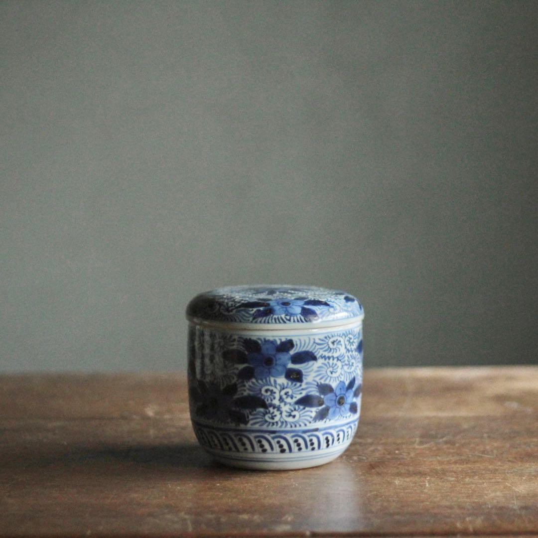 古伊万里 染付 蓋物 古美術 古道具 アンティーク ボンボニエール