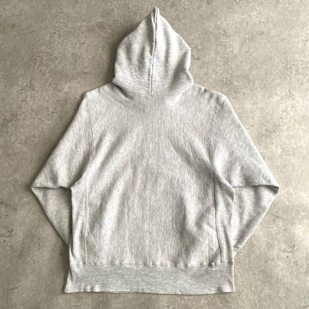 悶絶80sチャンピオン染込みウイングフット4段リバースウィーブUSA製パーカーL