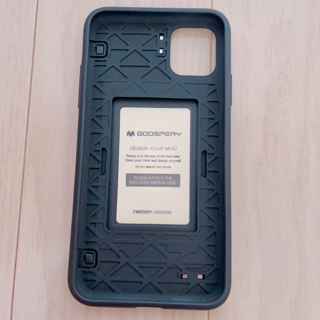 Goospery iPhone 11 ケース 背面 カード 収納 マグネット式