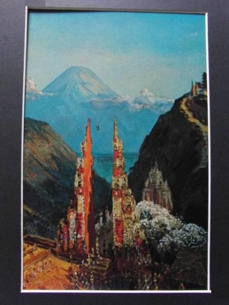 CL.DAKE.JR （C.L.　ダケ　JR.）、山寺、希少な額装用大判画集画
