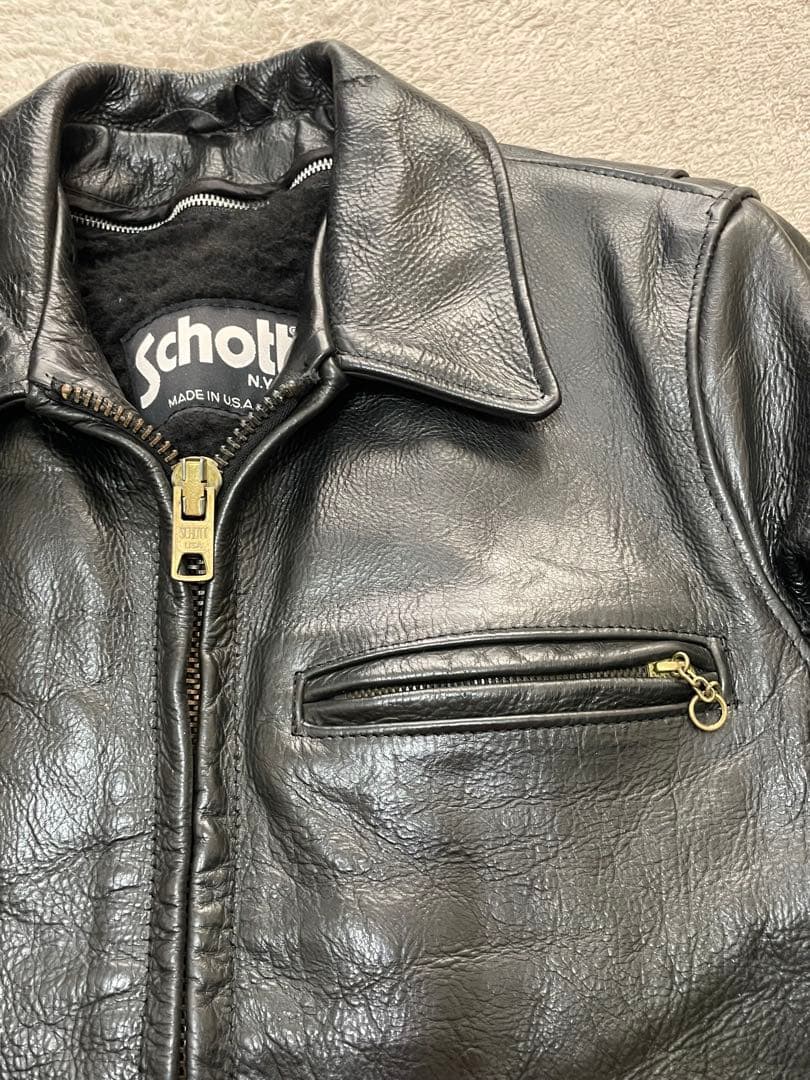 【週末セール】美品 Schott .N.Y.C ショット シングル ライダース