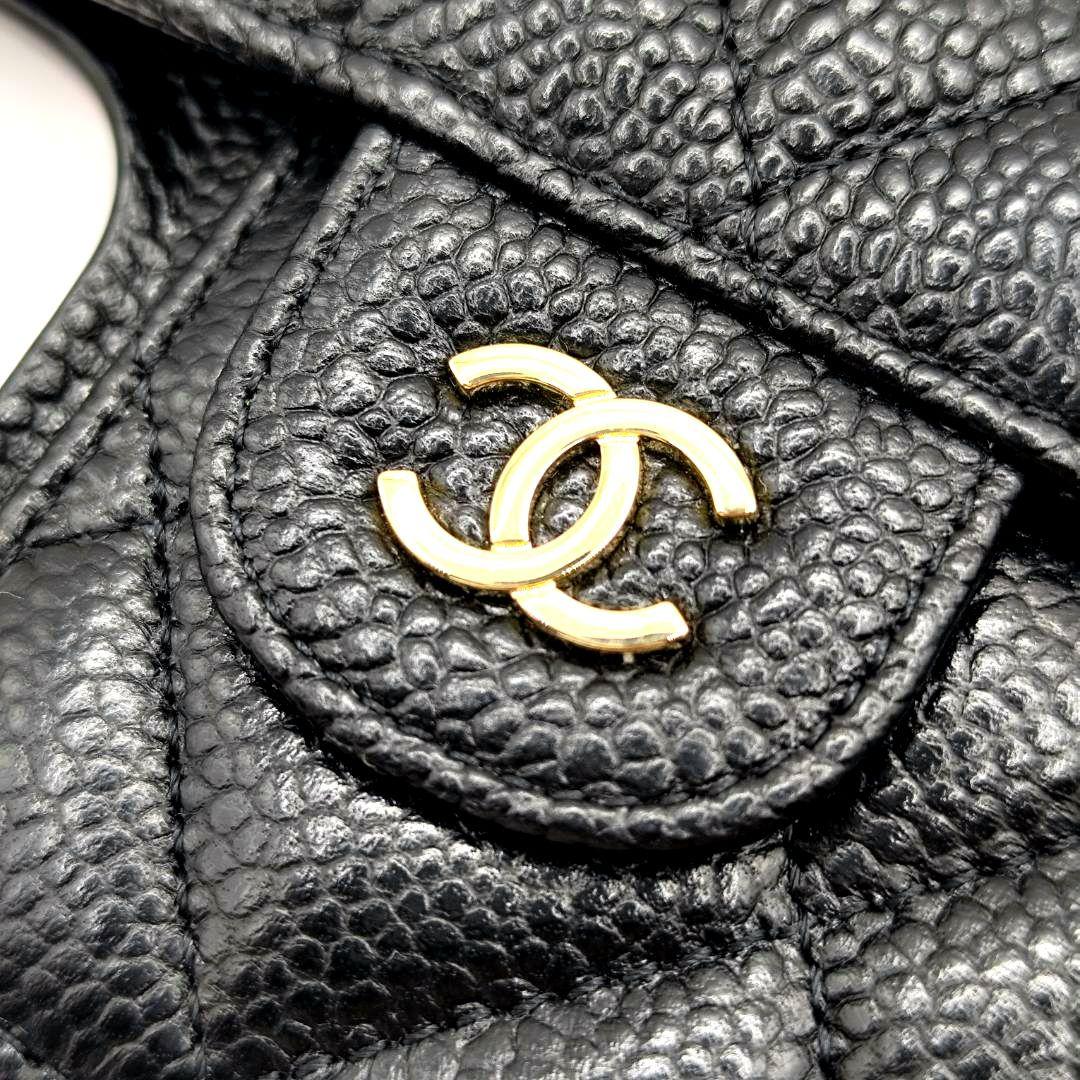 現行極美品！シャネル iPhone14Proスマホケースキャビアスキンマトラッセ