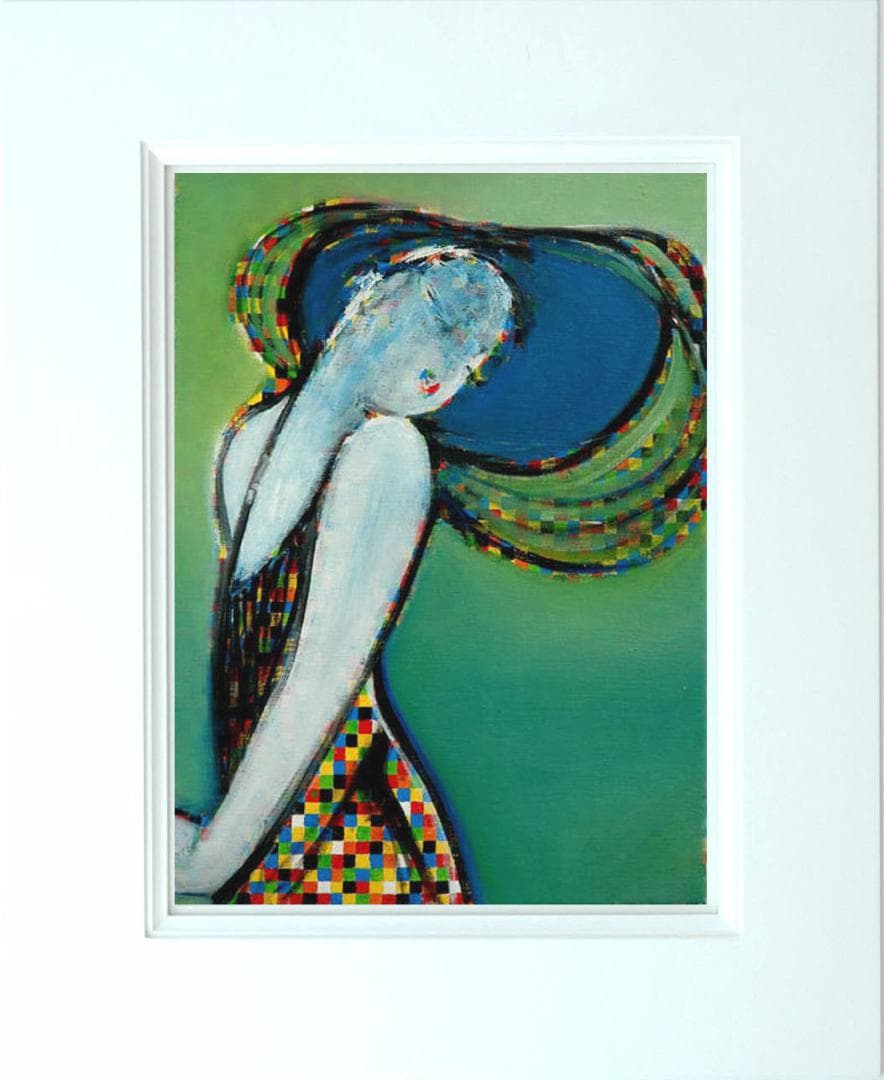 油絵 菅家令子 絵 絵画 インテリア uF6-083511 人物 女性像