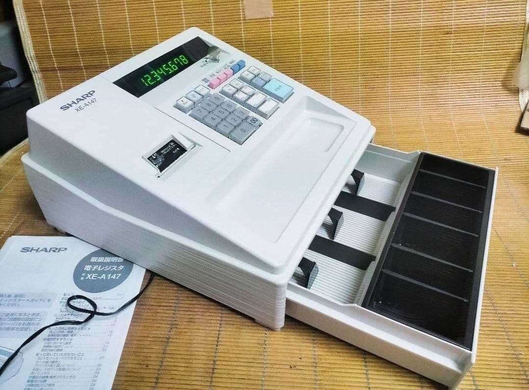 シャープレジスター　XE-A147　PC連携売上管理フル設定無料　1958147