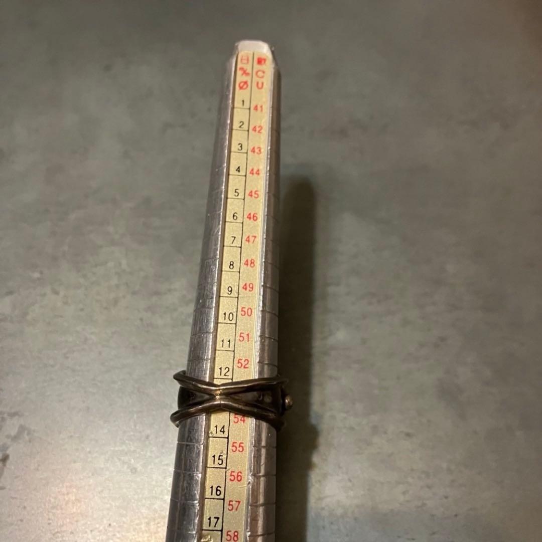 SILVER925 RED STONE DESIGN RING/シルバー/リング