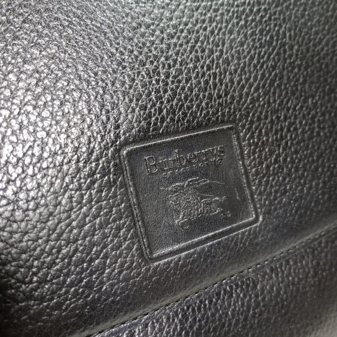 ★BURBERRY★バーバリー レザー ショルダーバッグ 黒 　ノバチェック