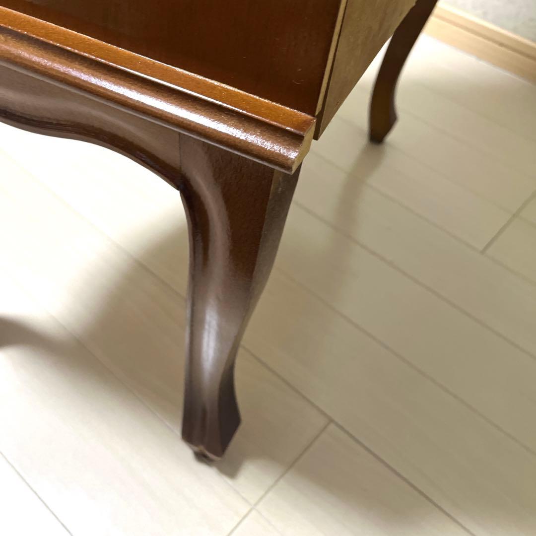 美品　イタリア製　アンティーク　家具　2段　キャビネット　猫足　象嵌　チェスト