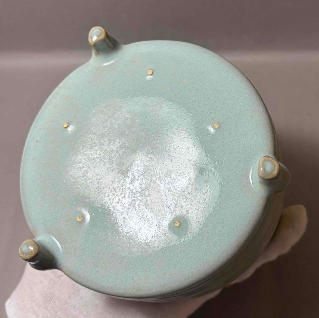 中国 筒形三つ足炉　f2260108