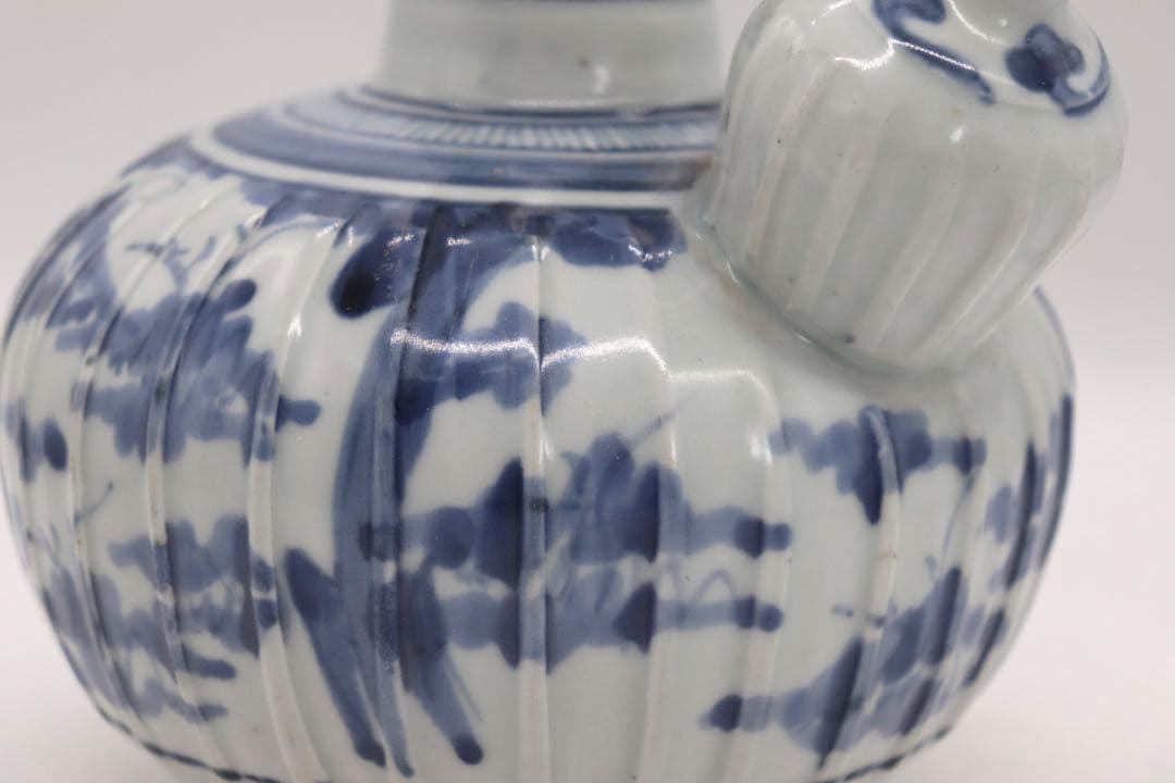 中国　明時代　染付　浄水瓶　仏具　送料込み0806