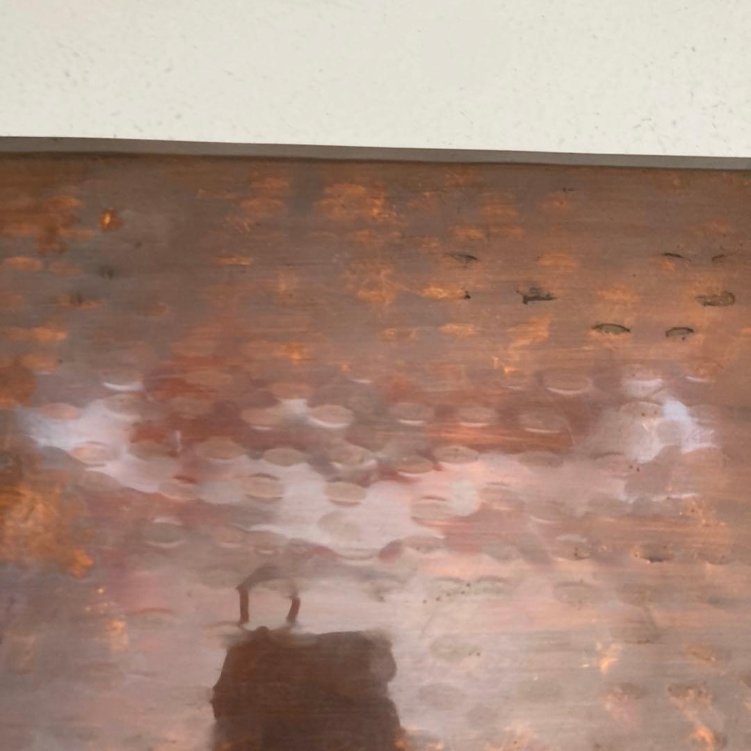 煎茶道具　銅製　打ち出し　急須盆