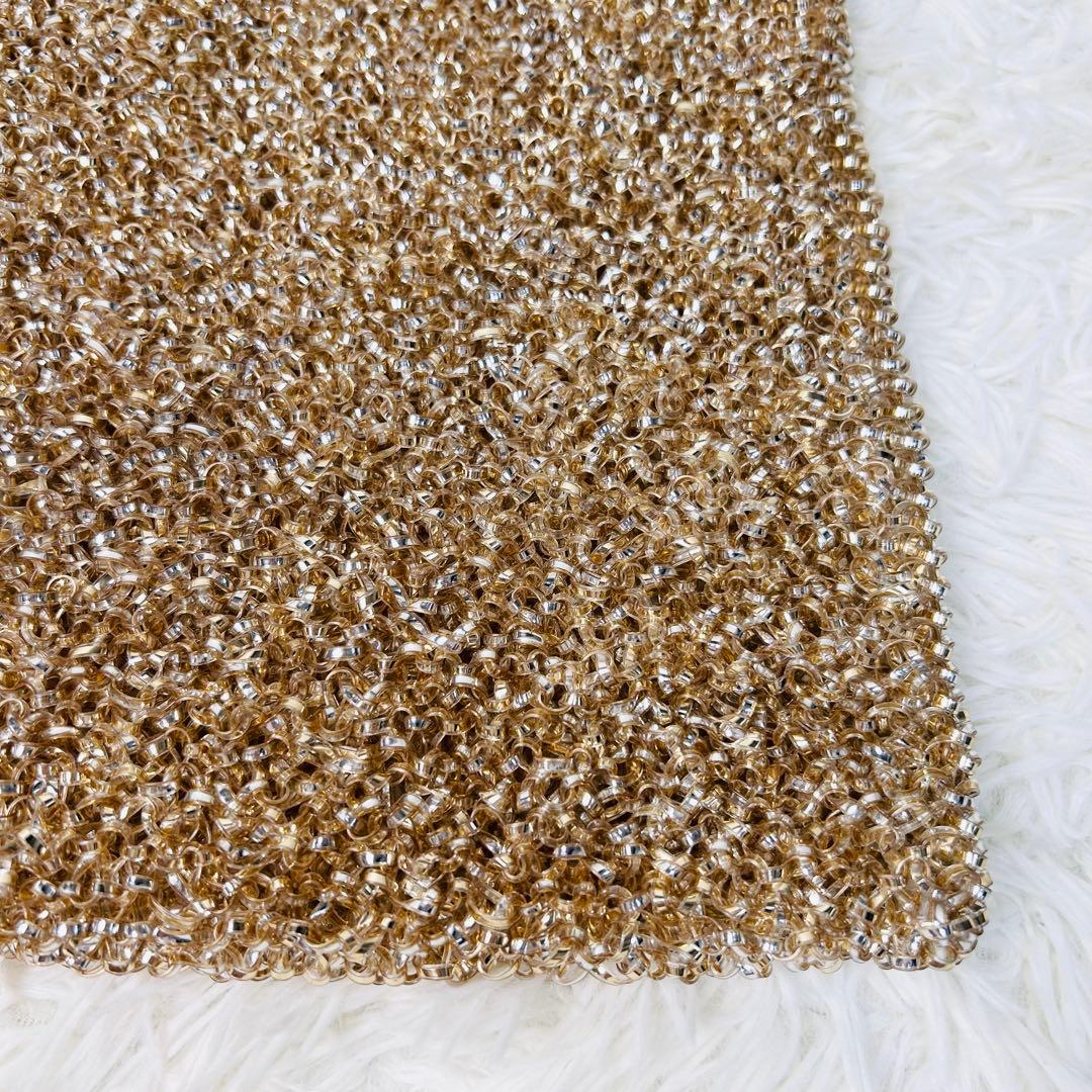 ★極美品★ アンテプリマ スクエア ラージ ワイヤーバッグ ゴールドシルバー