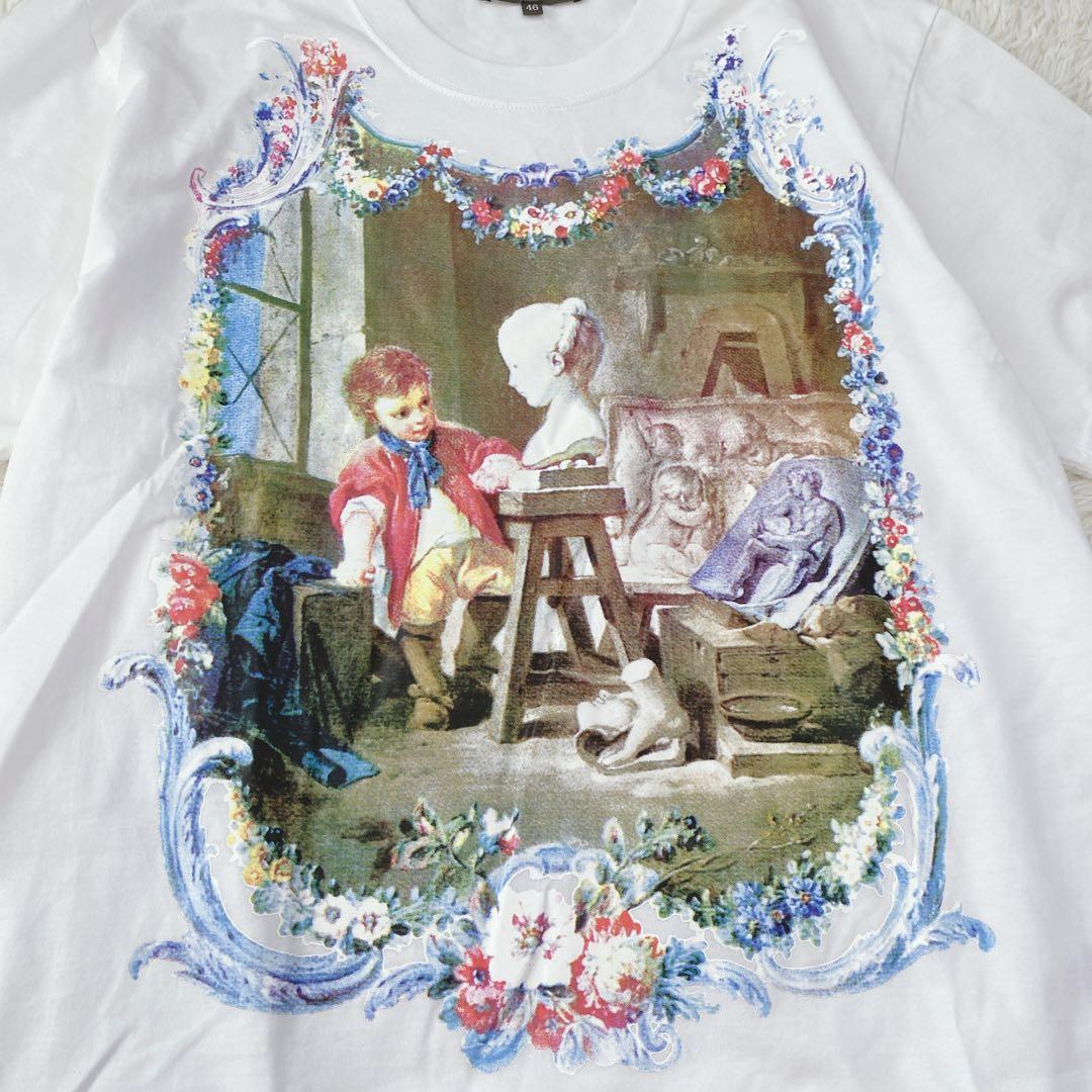 ヴィヴィアンウエストウッド アート プリント Tシャツ オーブ刺繍 大きめ 美品