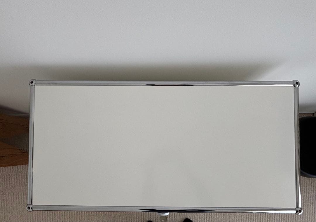 鍵付き2段2ドア　USMhaller USMハラー ピュアホワイト キャビネット