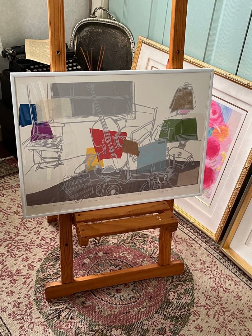 版画　シルクスクリーン　コラージュ　限定25 貴重　ジニー・キム　カナダ　新品額