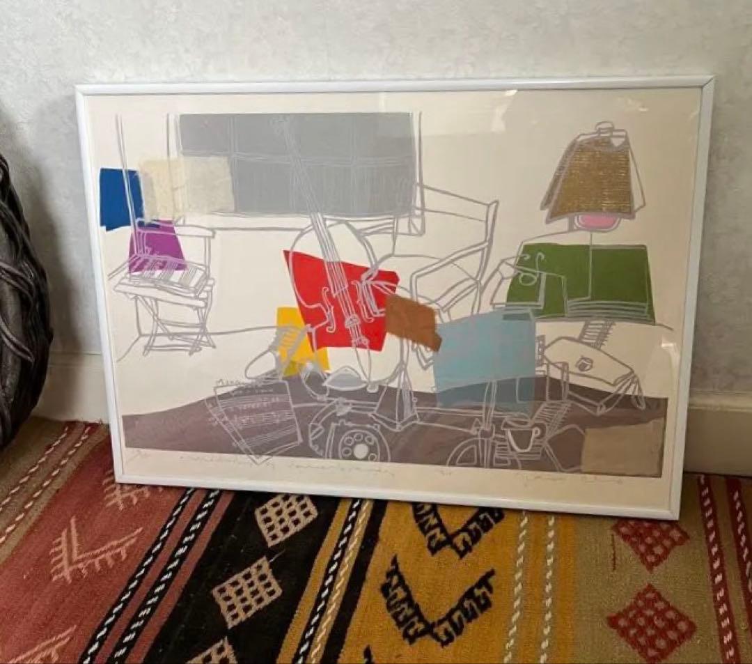 版画　シルクスクリーン　コラージュ　限定25 貴重　ジニー・キム　カナダ　新品額
