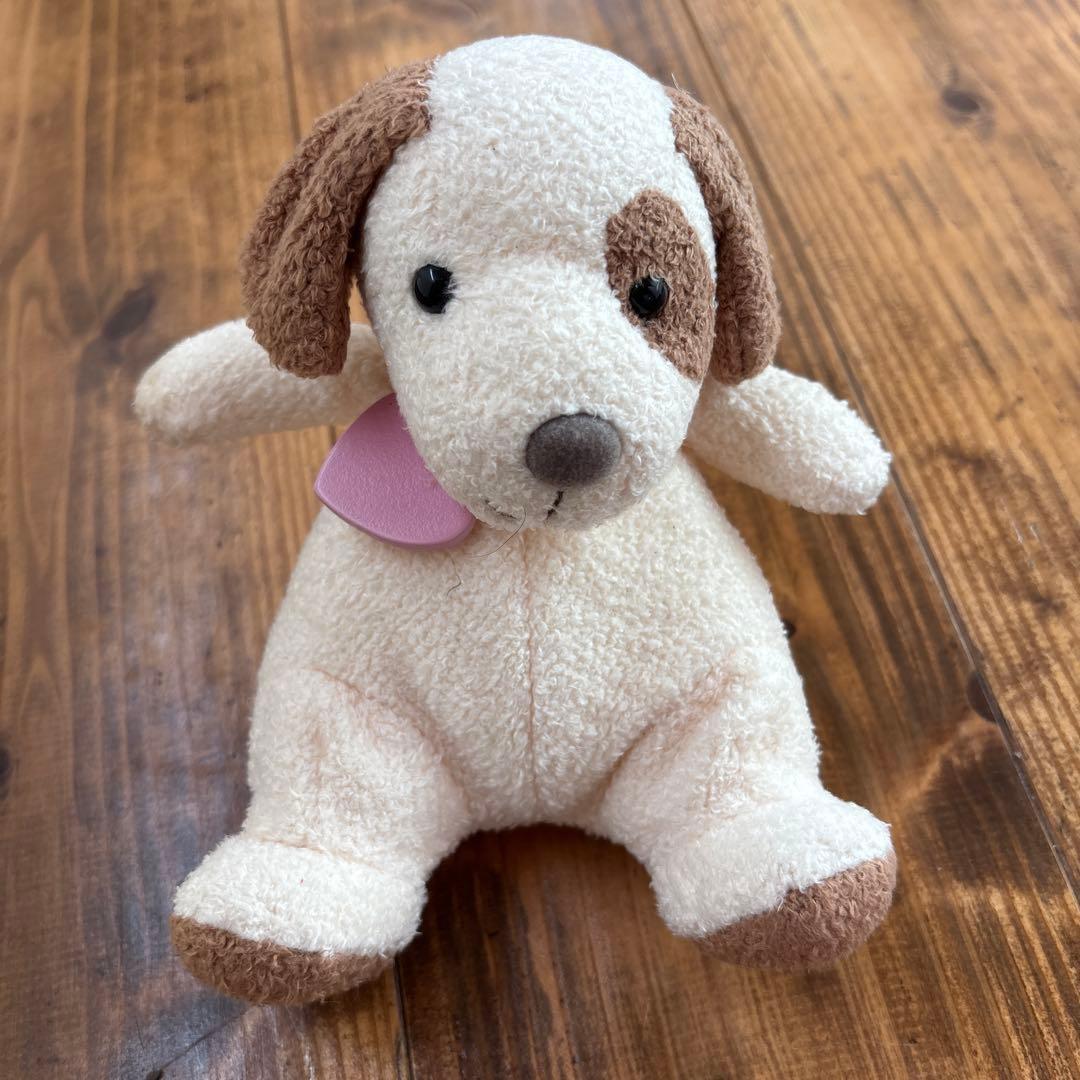 シナダ わんちゃん ぬいぐるみ 20cm 犬 ブラウン ホワイト