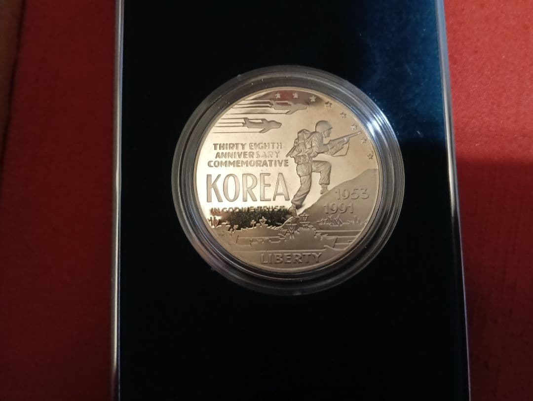 朝鮮戦争追悼記念1＄プルーフ銀貨