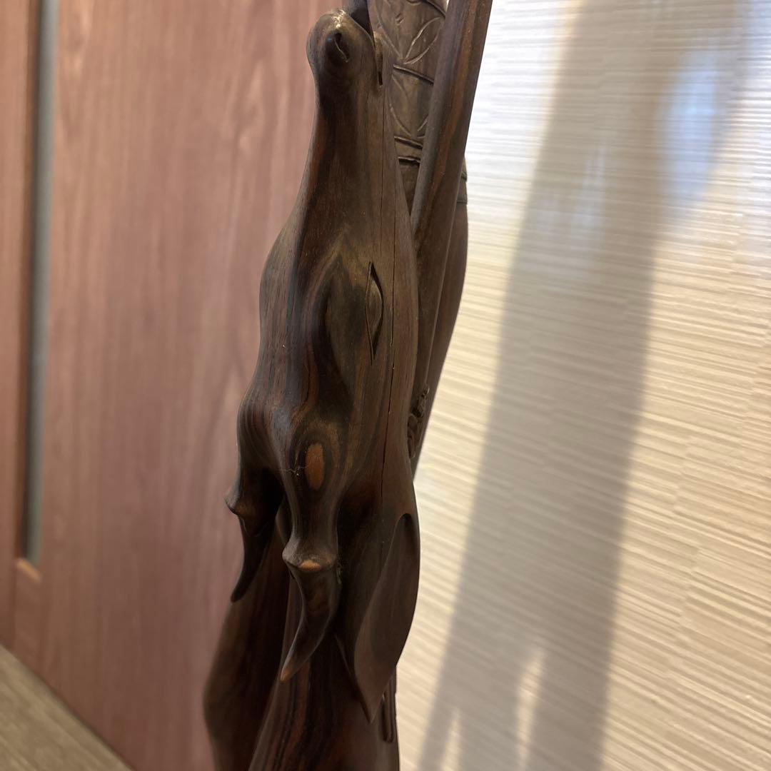 アジアンスタイル 木製彫刻 約130センチ