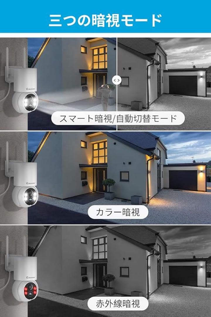1品限り❤️防犯カメラ 屋外 ソーラー 400万画素 2台 13インチモニター付き
