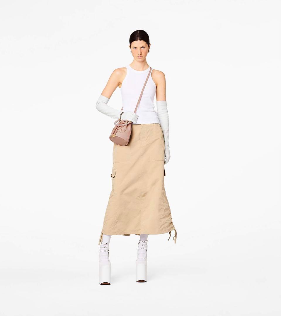 MARC JACOBS ザレザーバケットバッグ ミニ ローズ