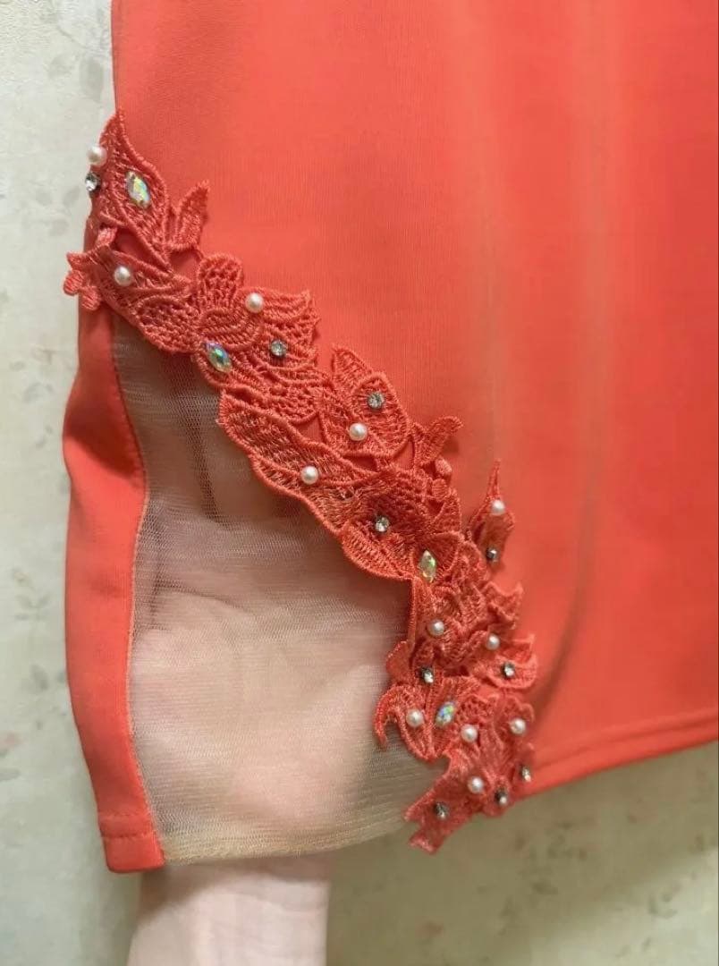 AngelR エンジェルアール オレンジドレス Mサイズ キャバドレス