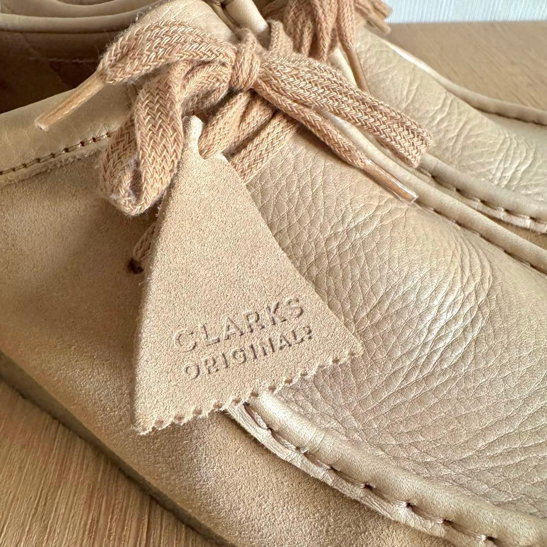 クラークス ワラビー ベージュ UK8.5 26.5cm レザーシューズ 本革