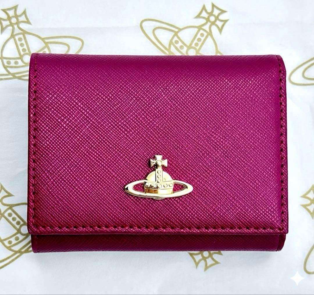 【♡新品♡】 Vivienne Westwood 三つ折り財布 BURGUNDY