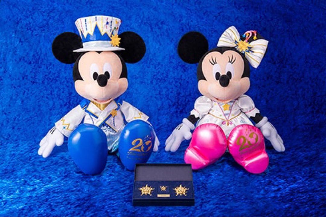 ミッキー&ミニーぬいぐるみセット アクセサリー付（限定300個）
