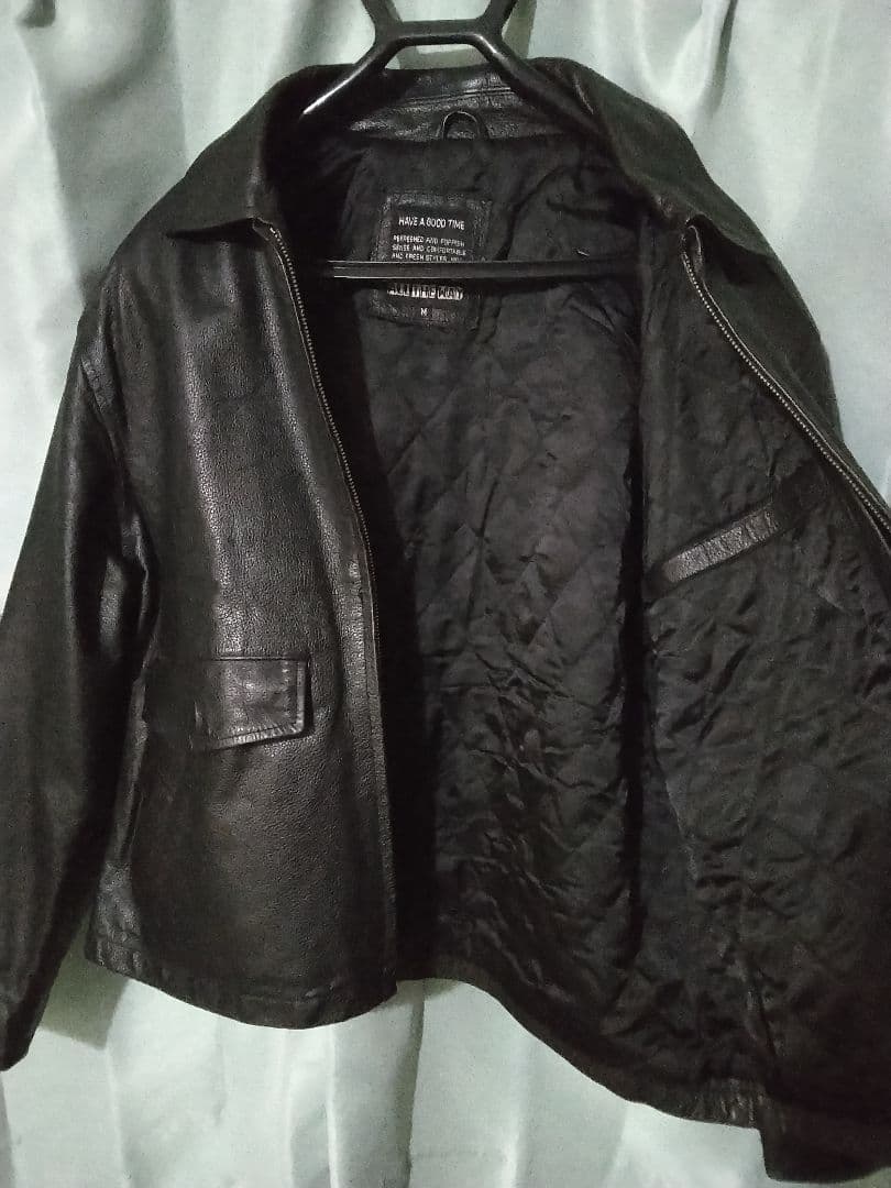 秋冬春牛革シボ押しレザージャケットの最高傑作sacai好きの方も☆肉厚単丈美品