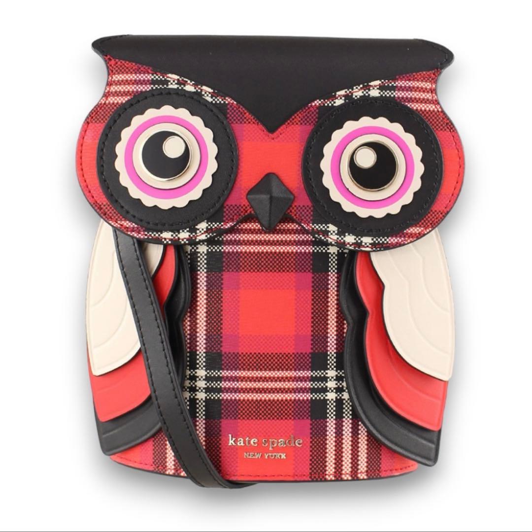 ケイトスペード　ブリンクス プレイド 3D オウル クロスボディ