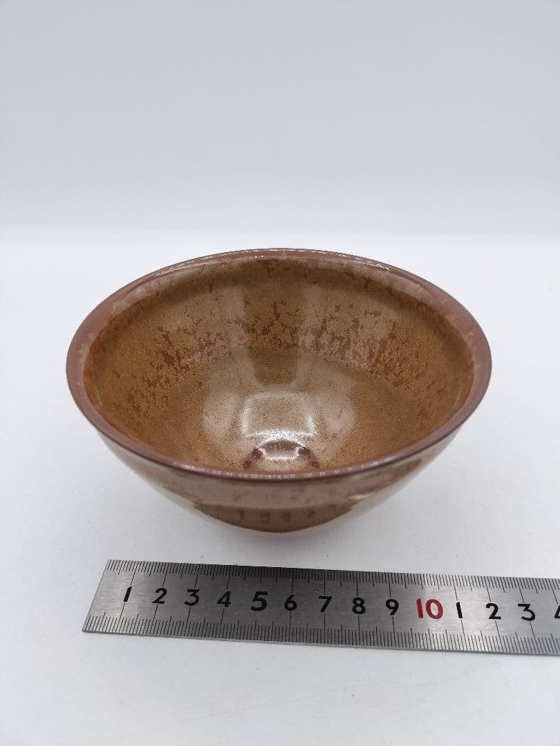 c412 数茶碗 金結晶 加藤藤山 10客 木箱 茶道具 古物