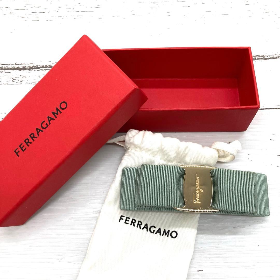 極美品❣️Ferragamo フェラガモヴァラリボンバレッタ ヘアアクセサリー