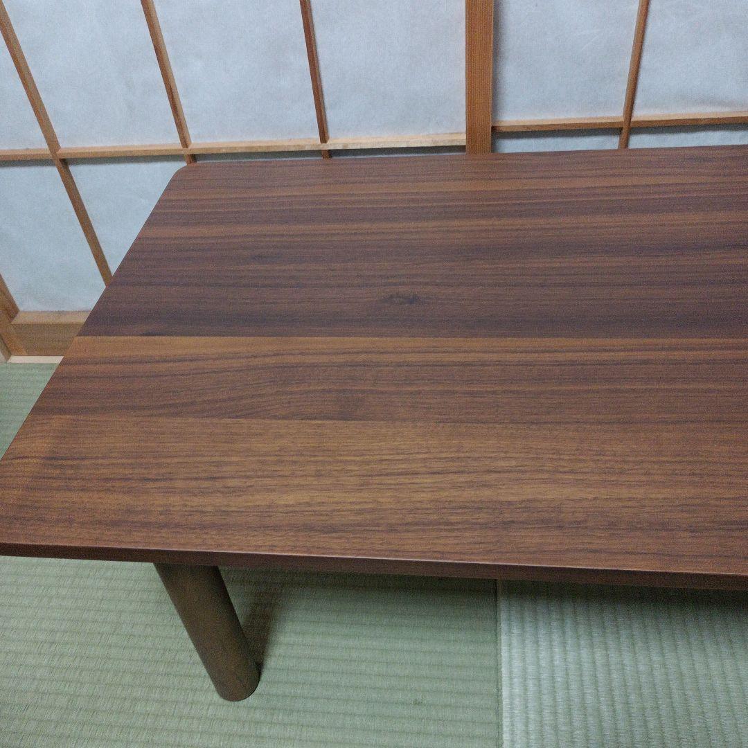 レア　廃盤品　無印良品 木製ローテーブルオーク材 　ウォルナット色