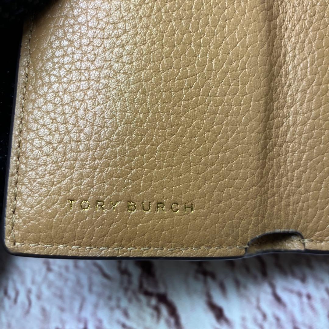 極美品✨トリーバーチ 三つ折り財布 マックグロー シボ革 レザー ステッチ