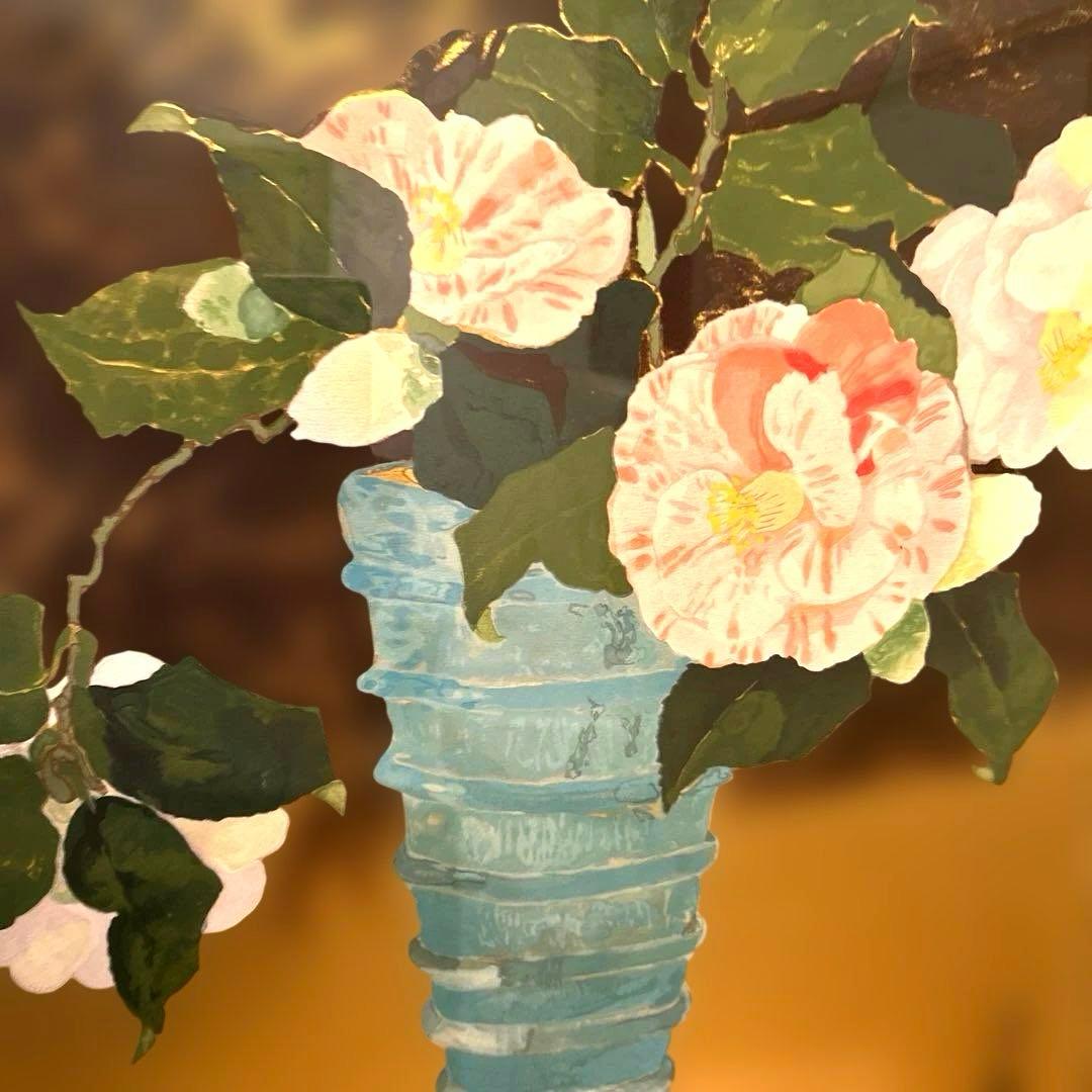 正規品）小倉遊亀『椿』リトグラフ絵画版画（検索）平山郁夫千住博東山魁夷