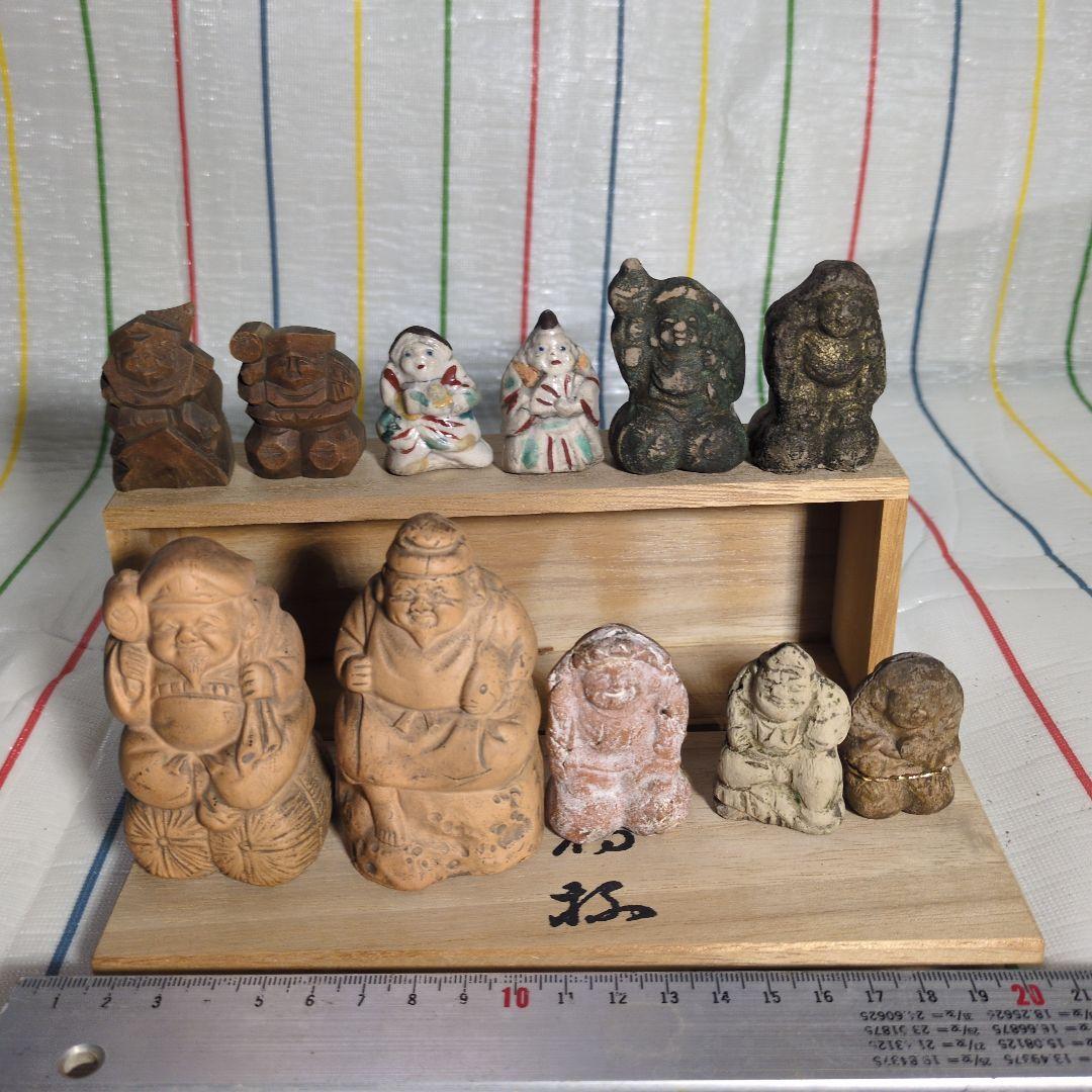 七福神恵比寿様と大黒天 陶器製 置物セット　骨董品