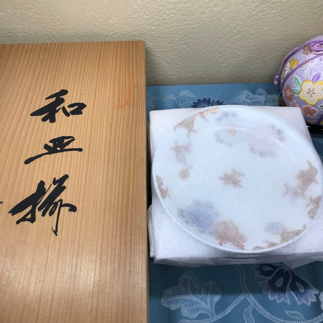 深川製磁　菊七宝　希少品　和皿揃　５枚１式　木箱入り　【廃番】