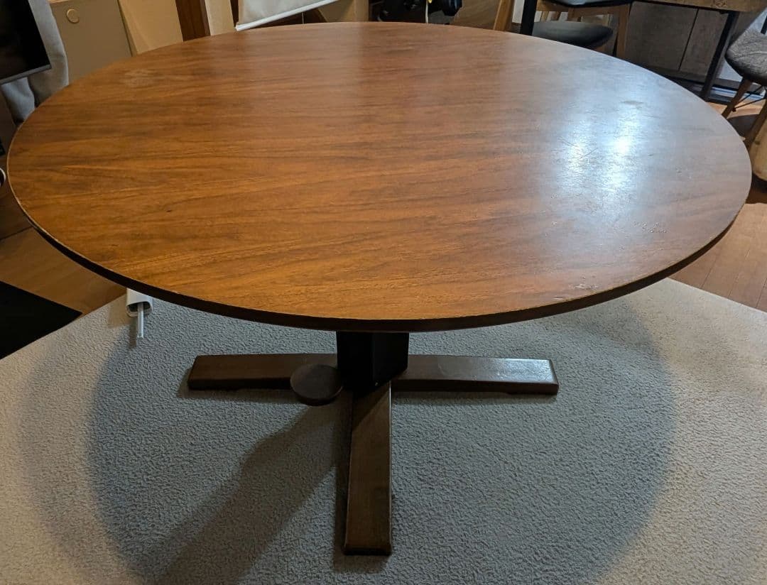 【【2/11処分予定】】引取り限定・ジャンク扱い　ダイニングテーブル　昇降