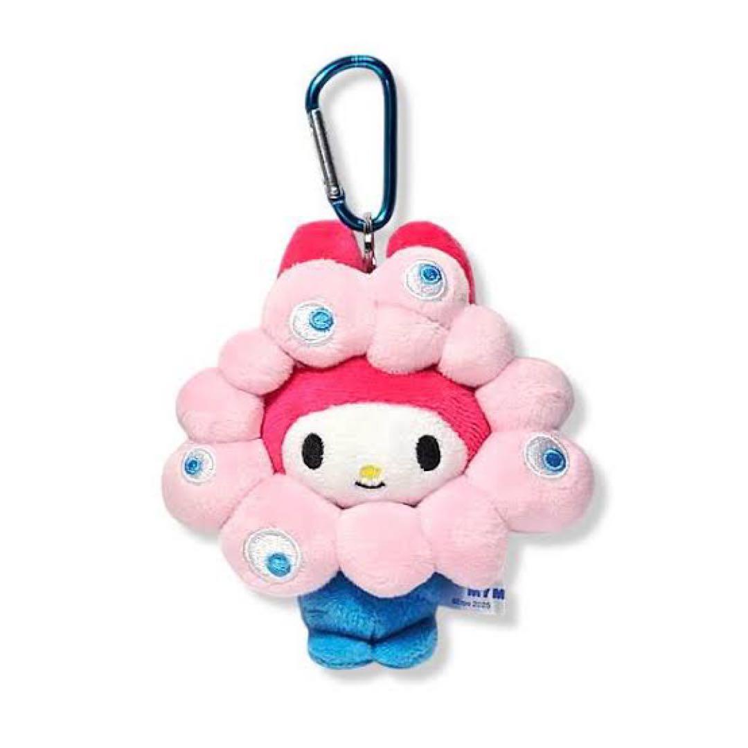関西万博内限定 ミャクミャク マイメロディ ぬいぐるみキーホルダー新品未使用