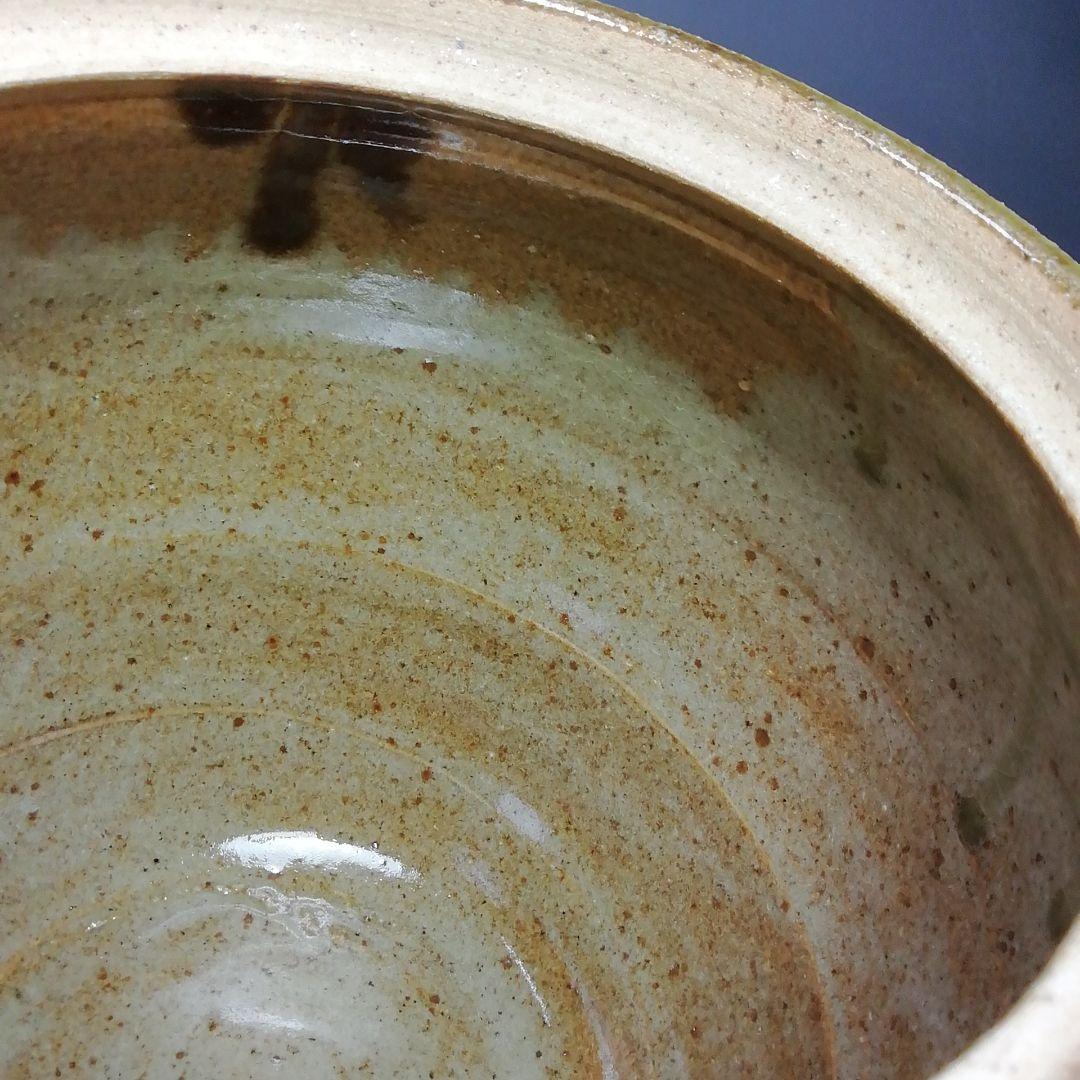 Ｓ７９１　水指　『灰釉黒流水指』『浩作』　共箱　茶道具